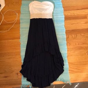 Strapless high low dress